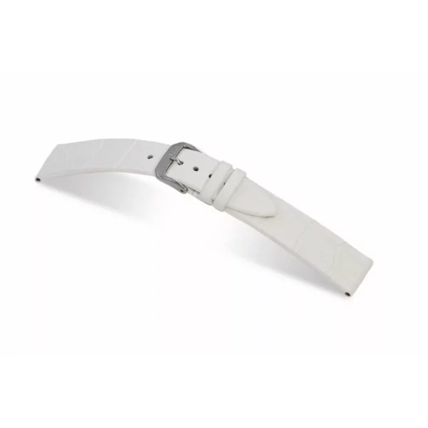 RIOS1931 Miami - Uhrenarmband mit Alligatorennarbung geprägt (35) - Weiß