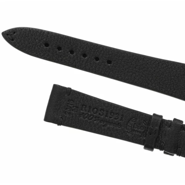 RIOS1931 Mittenwald - Uhrenarmband aus Bio-Nappaleder (404) - Schwarz – Bild 4