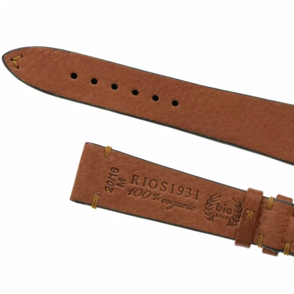 RIOS1931 Mittenwald - Uhrenarmband aus Bio-Nappaleder (404) - Cognac – Bild 4