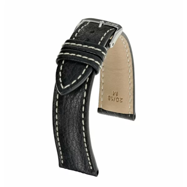 RIOS1931 Montana - Uhrenarmband aus Büffelleder (65) - Schwarz