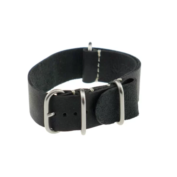 RIOS1931 Copenhagen - Uhrenarmband aus Vintageleder (487) - Schwarz