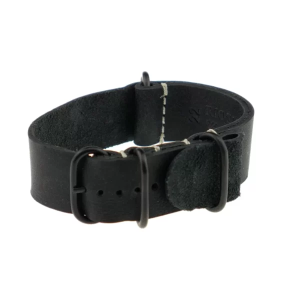 RIOS1931 Oslo - Uhrenarmband aus Vintageleder (486) - Schwarz