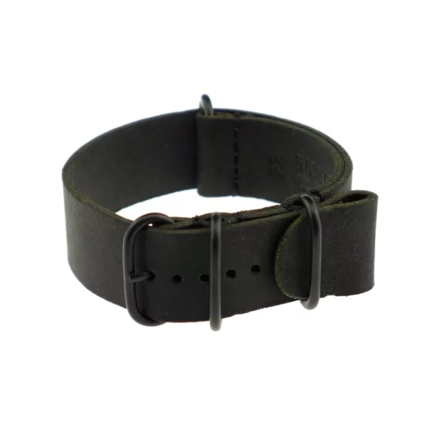 RIOS1931 Riga - Uhrenarmband aus Vintageleder (489) - Schwarz