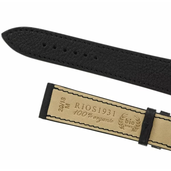 RIOS1931 Peiting - Uhrenarmband aus Bio-Nappaleder (412) - Schwarz – Bild 4