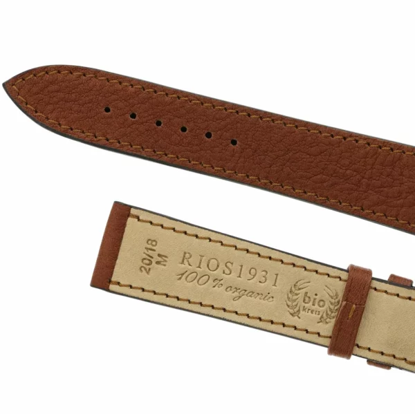 RIOS1931 Peiting - Uhrenarmband aus Bio-Nappaleder (412) - Cognac – Bild 4