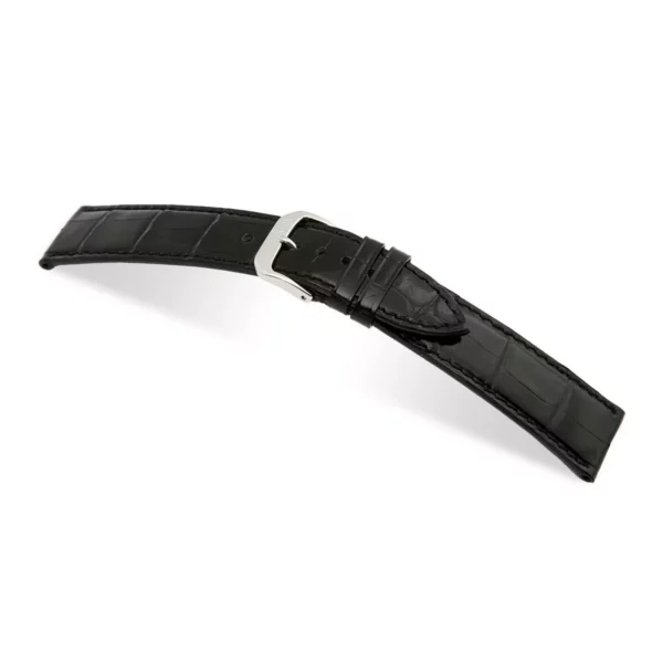 RIOS1931 Premier - Uhrenarmband aus Alligatorenleder (273) - Schwarz