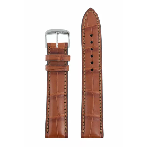 RIOS1931 President - Uhrenarmband aus Alligatorenleder (276) - Cognac – Bild 2