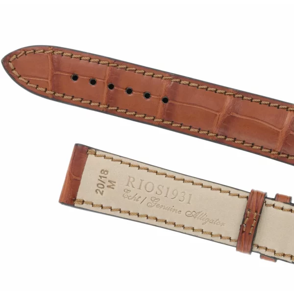 RIOS1931 President - Uhrenarmband aus Alligatorenleder (276) - Cognac – Bild 4