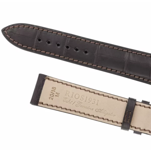 RIOS1931 President - Uhrenarmband aus Alligatorenleder (276) - Mokka – Bild 4