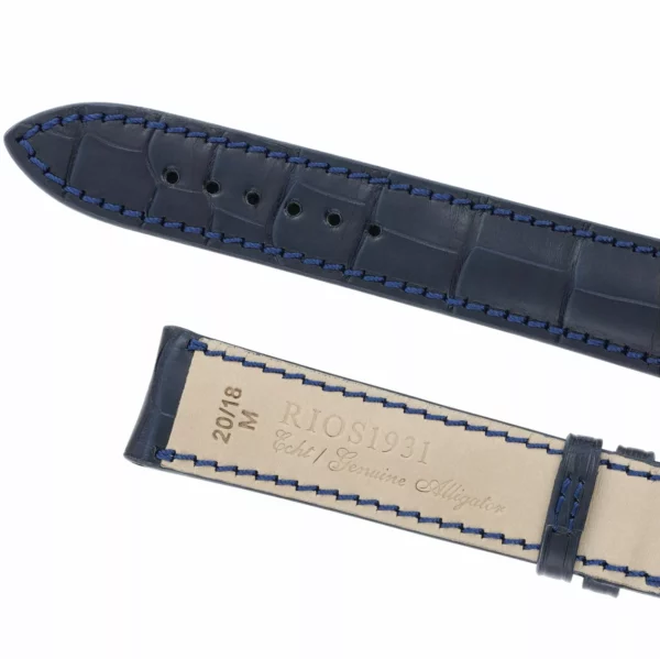 RIOS1931 President - Uhrenarmband aus Alligatorenleder (276) - Ozeanblau – Bild 4