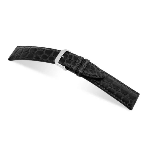RIOS1931 Prestige - Uhrenarmband aus Alligatorenleder (244) - Schwarz