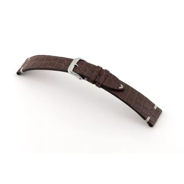 RIOS1931 Royal - Uhrenarmband aus Alligatorenleder (241) - Mokka