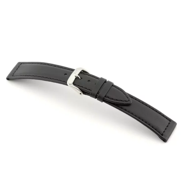 RIOS1931 Scuba - Uhrenarmband aus Rindsleder (118) - Schwarz