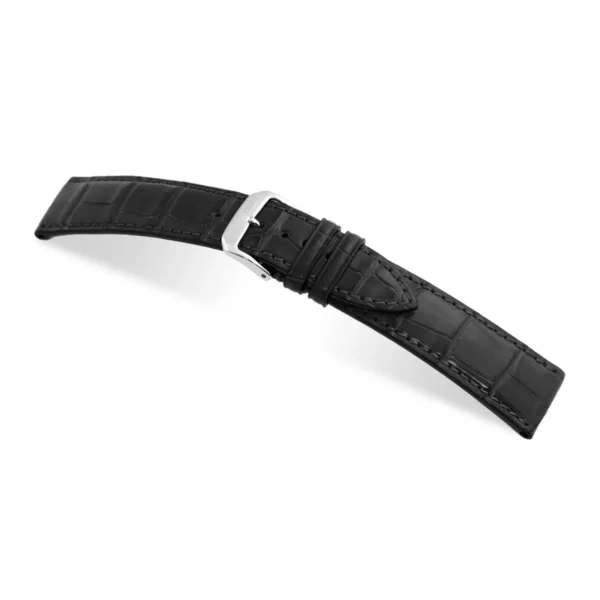 RIOS1931 Senator - Uhrenarmband aus Alligatorenleder (272) - Schwarz