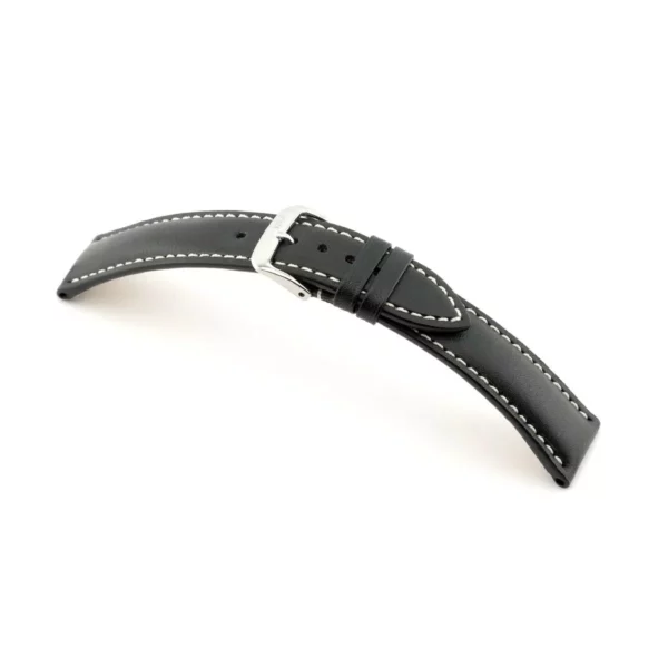 RIOS1931 St. Petersburg - Uhrenarmband aus Juchtenleder (201) - Schwarz
