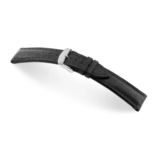 RIOS1931 Superior - Uhrenarmband aus Alligatorenleder (252) - Schwarz