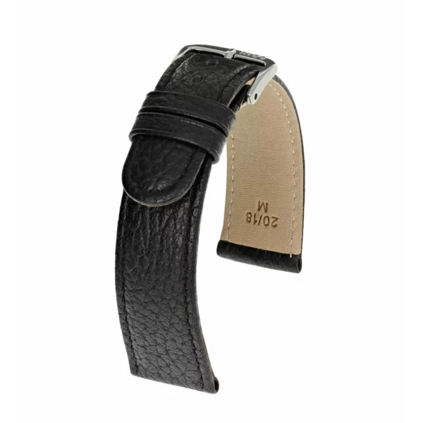 RIOS1931 Texas - Uhrenarmband aus Büffelleder (62) - Schwarz