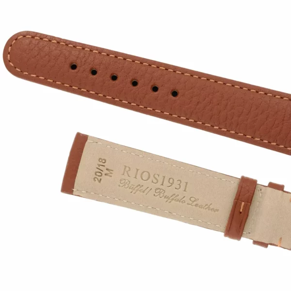 RIOS1931 Texas - Uhrenarmband aus Büffelleder (62) - Cognac – Bild 4