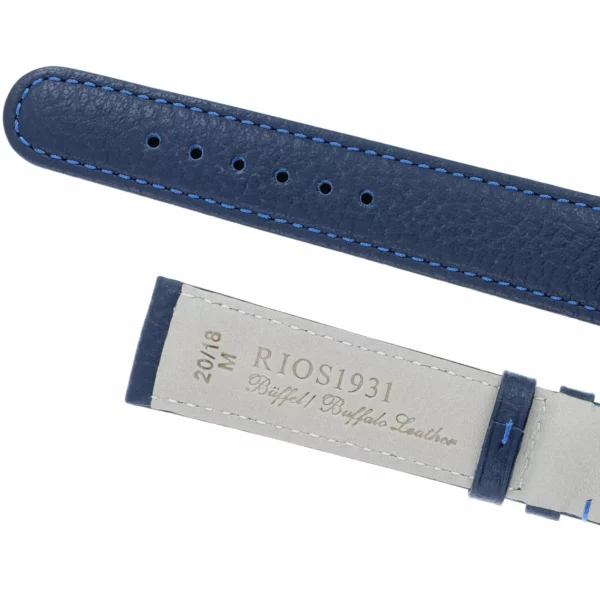 RIOS1931 Texas - Uhrenarmband aus Büffelleder (62) - Ozeanblau – Bild 4