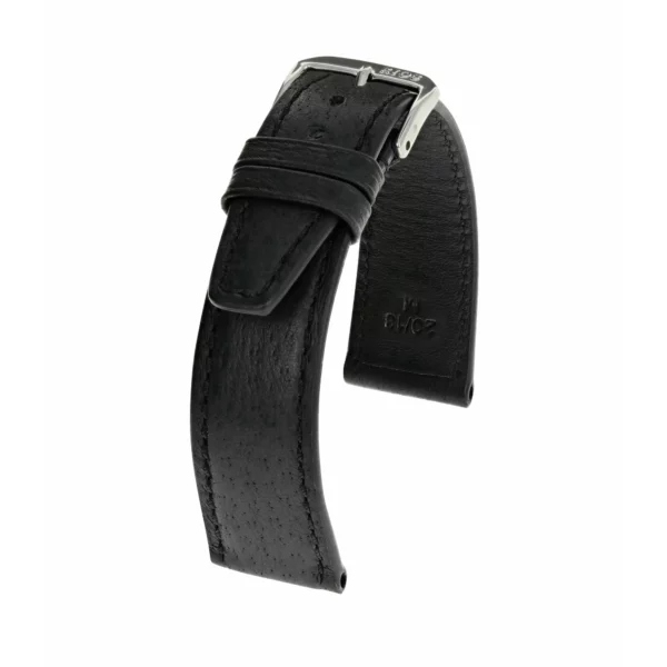 RIOS1931 Tobacco - Uhrenarmband aus Schweinsleder (38) - Schwarz