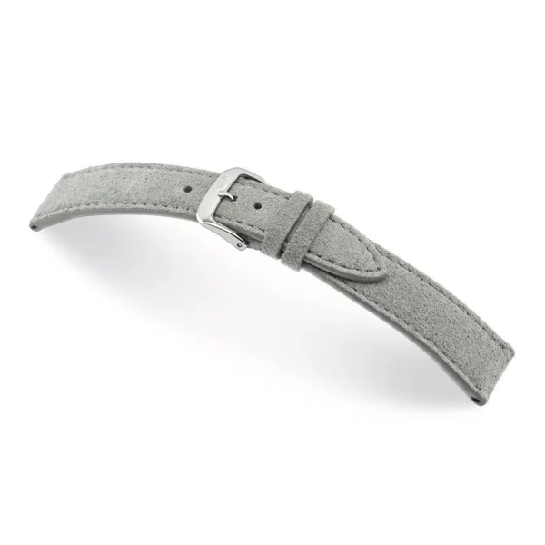 RIOS1931 Tompson - Uhrenarmband aus Velourleder (150) - Steingrau