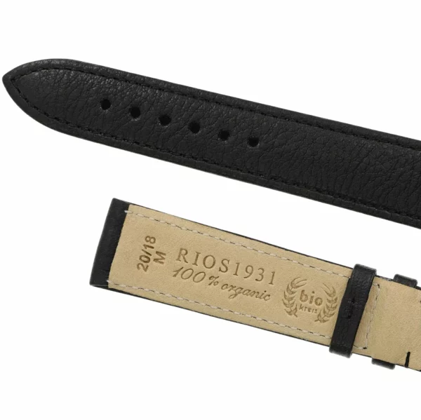 RIOS1931 Waging - Uhrenarmband aus Bio-Nappaleder (408) - Schwarz – Bild 4