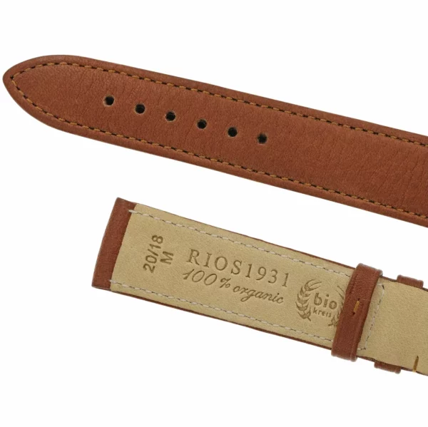 RIOS1931 Waging - Uhrenarmband aus Bio-Nappaleder (408) - Cognac – Bild 4