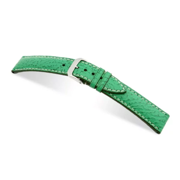 RIOS1931 Wave - Uhrenarmband aus Haifischleder (210) - Apfelgrün