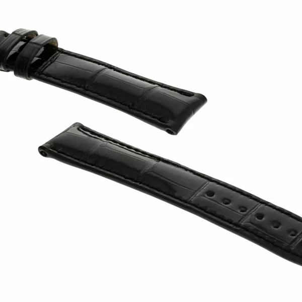 RIOS1931 Windsor - Uhrenarmband aus Alligatorenleder (277) - Schwarz – Bild 3