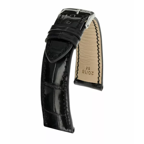 RIOS1931 Windsor - Uhrenarmband aus Alligatorenleder (277) - Schwarz