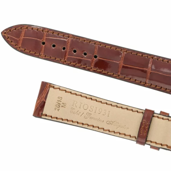 RIOS1931 Windsor - Uhrenarmband aus Alligatorenleder (277) - Mahagoni – Bild 4