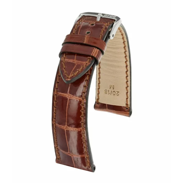 RIOS1931 Windsor - Uhrenarmband aus Alligatorenleder (277) - Mahagoni
