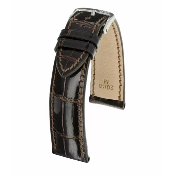RIOS1931 Windsor - Uhrenarmband aus Alligatorenleder (277) - Mokka