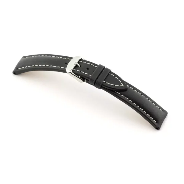 RIOS1931 York - Uhrenarmband aus Vintageleder (175) - Schwarz