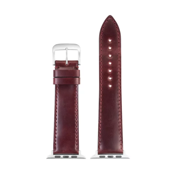 Eulit Shell Cordovan Smart Leder-Uhrenarmband (9484) - Burgunderrot