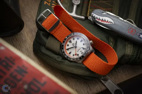 Perlon Uhrenarmband (28) - Orange – Bild 2
