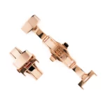 RIOS1931 GERMANY - Folding Buckle with Pusher (1002) - Rosé Coated Glossy Finish