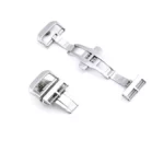 RIOS1931 Swiss - Folding Buckle with Pusher (1010) - Silver Polished