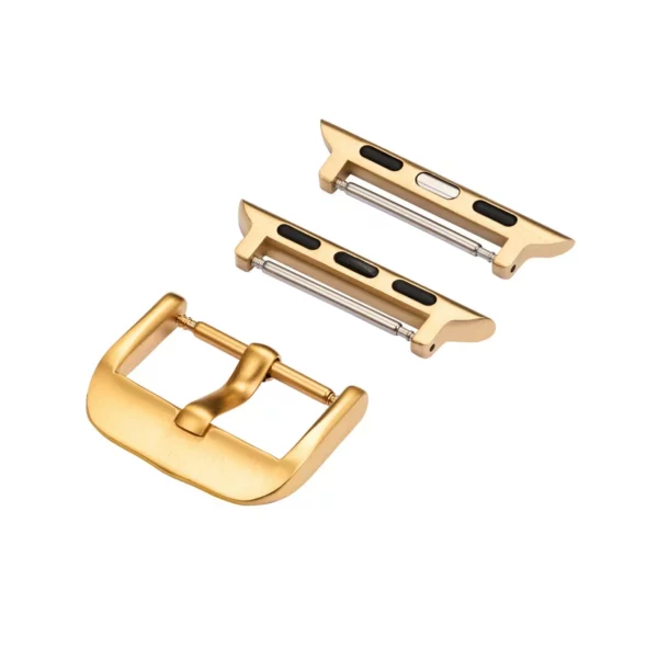 Eulit - Adapter & Schließe m. breitem Dorn passend für Apple Watch – Gold