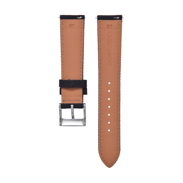 Segeltuch Uhrenarmband - Schwarz – Bild 2