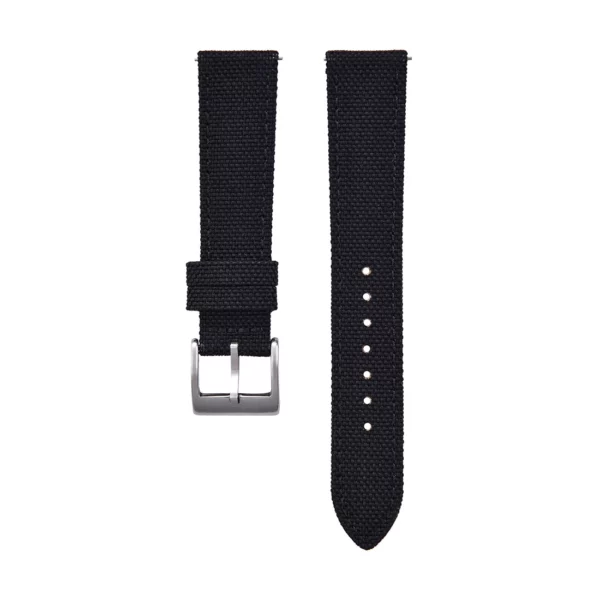 Segeltuch Uhrenarmband - Schwarz