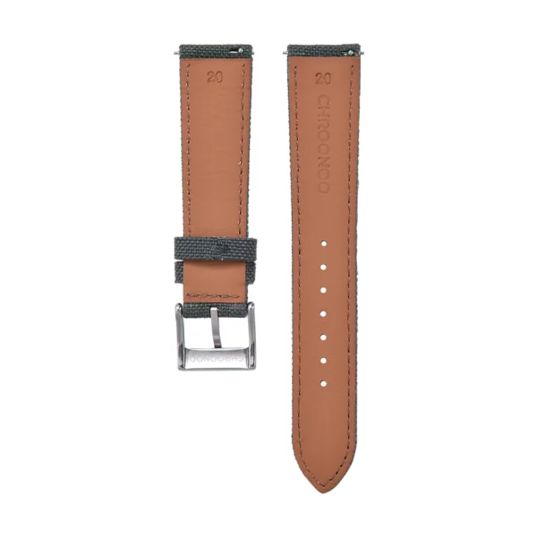 Segeltuch Uhrenarmband - Dunkelgrau – Bild 2