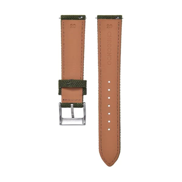 Segeltuch Uhrenarmband - Olivgrün – Bild 2