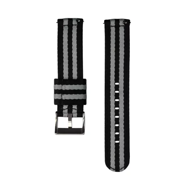 Jelsdal Vintage Military Zweiteiliges Nylonarmband - Schwarz/Grau – Bild 2