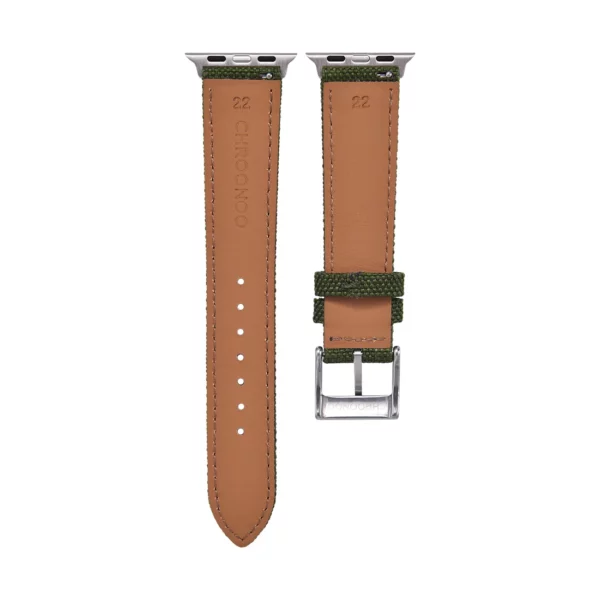 Segeltuch Smart Uhrenarmband - Olivgrün – Bild 2