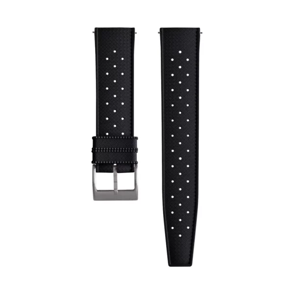 Tropical Style Kautschuk-Uhrenarmband - Schwarz