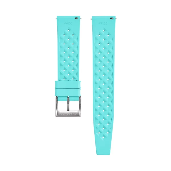 Tropical Style Kautschuk-Uhrenarmband - Eisblau – Bild 2