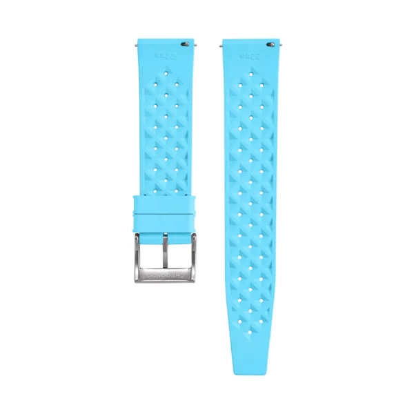 Tropical Style Kautschuk-Uhrenarmband - Hellblau – Bild 2
