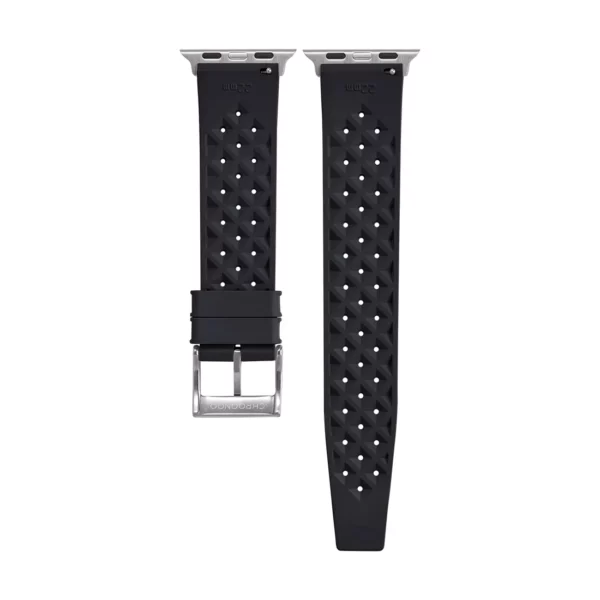 Tropical Style Smart Kautschuk-Uhrenarmband - Schwarz – Bild 2