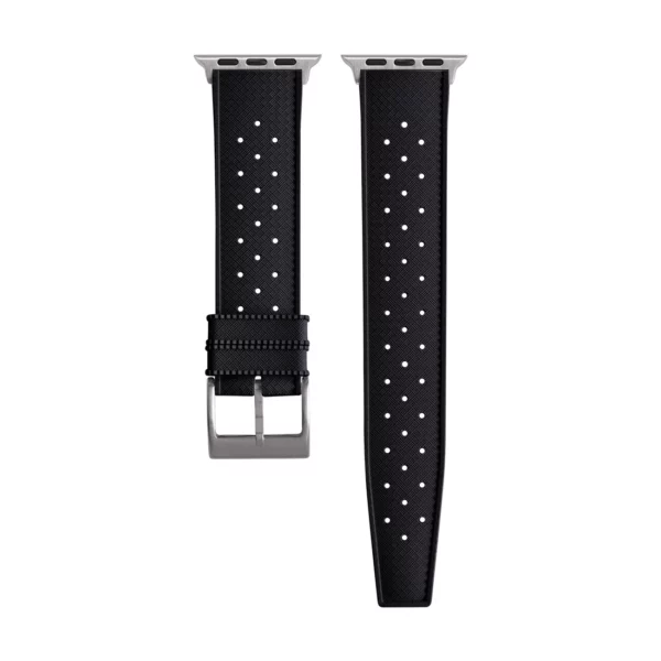 Tropical Style Smart Kautschuk-Uhrenarmband - Schwarz
